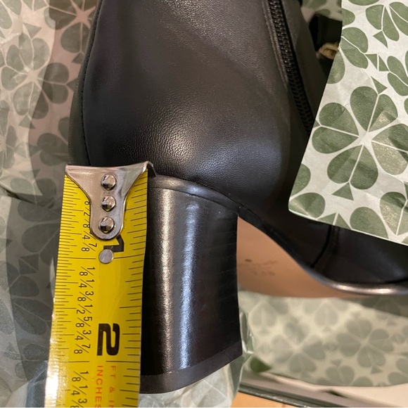 NIB kate spade leather black heeled boots - Picture 6 of 8